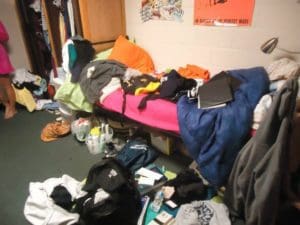 Messy Hostel room