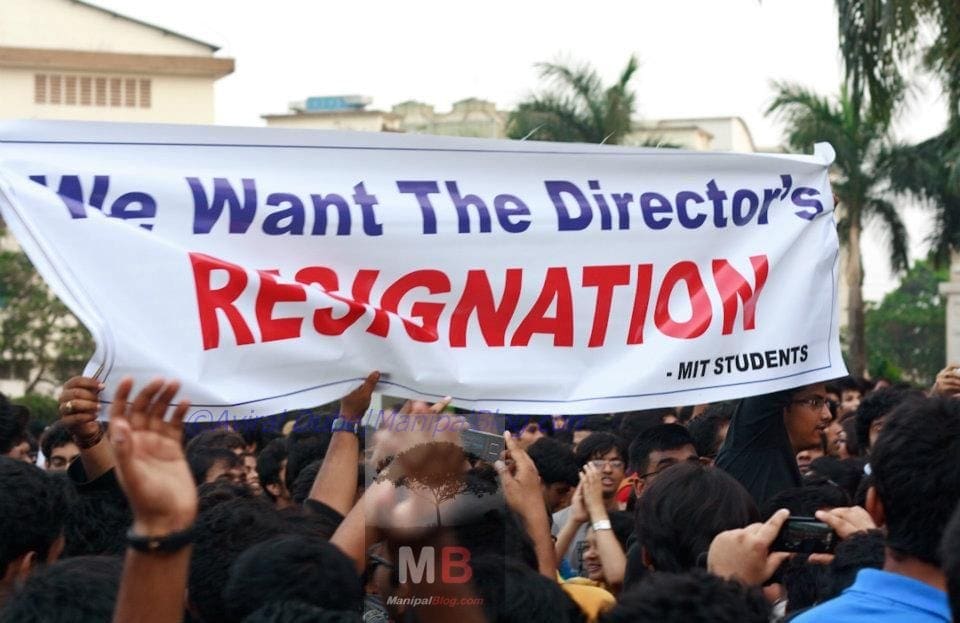 We Want Resignation Banner