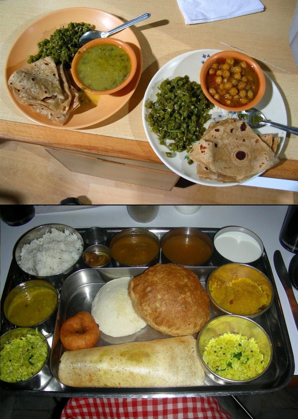 Northern and Western Indian Home Cooked Lunch and Southern Indian Thali Dinner