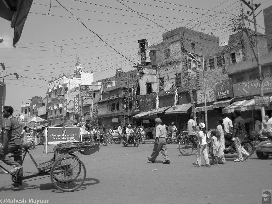 A Scene in the North Indian City of Amritsar Punjab