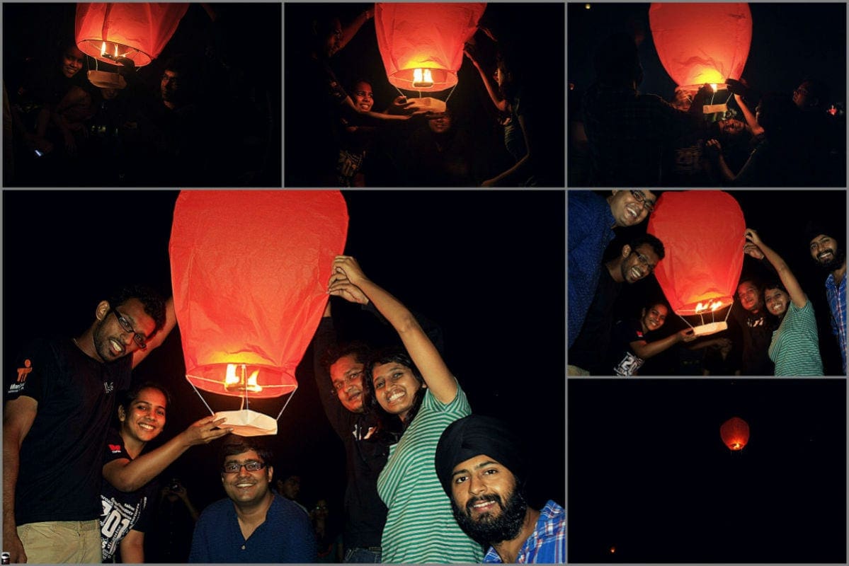 Sky lantern Diwali 2012 0012