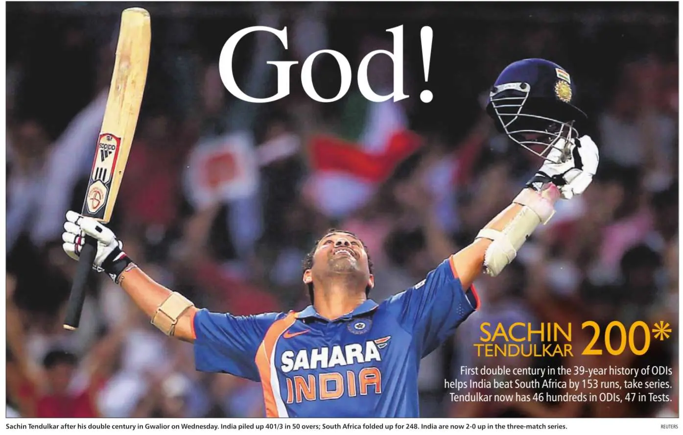 Sachin Tendulkar is God