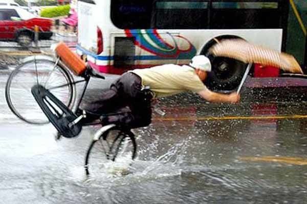 Cycling in the Monsoon Rain