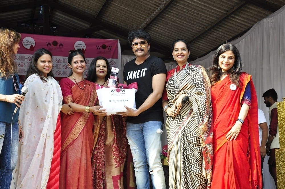 Actor Vasishta Simha WOW Team for campaign called WingsforWomen at Govt First Grade College Malleshwaram