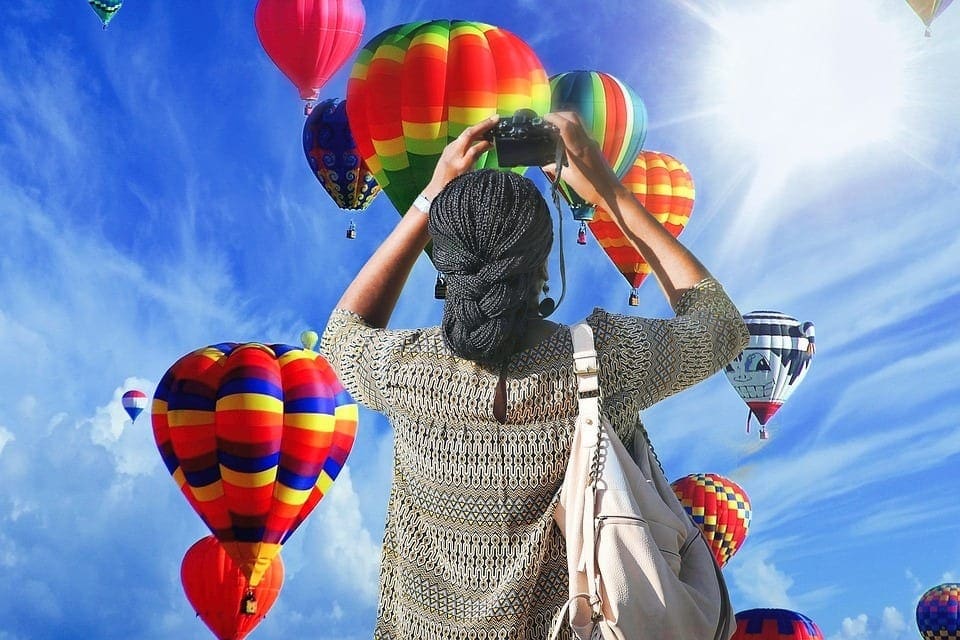 Air Balloons Lady Photo