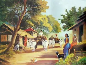 Indian Village Art