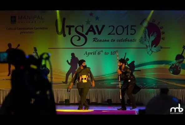 Gabbar Singh on stage Manipal Utsav 2015