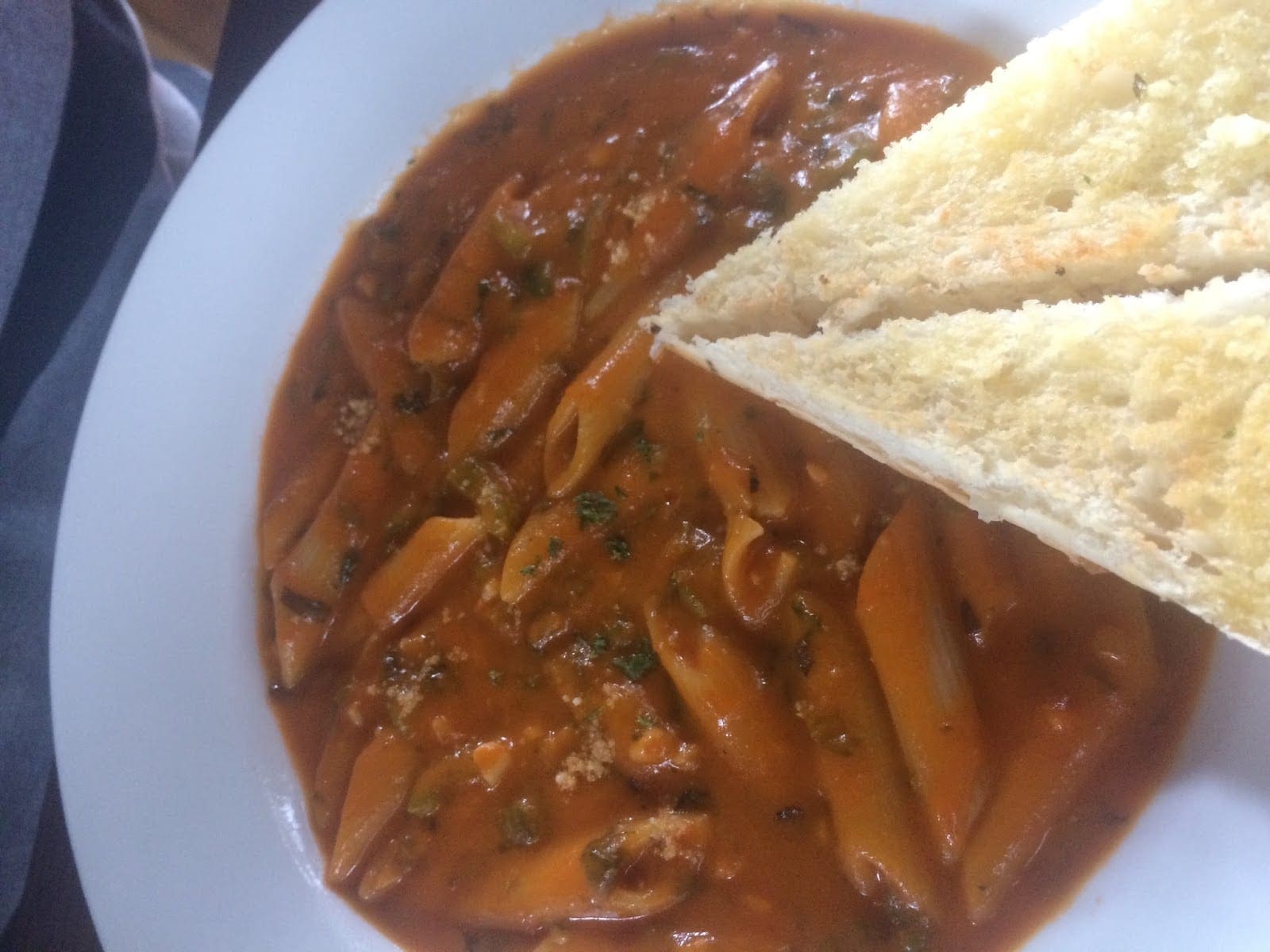 Desi penne pasta at egg factory, manipal