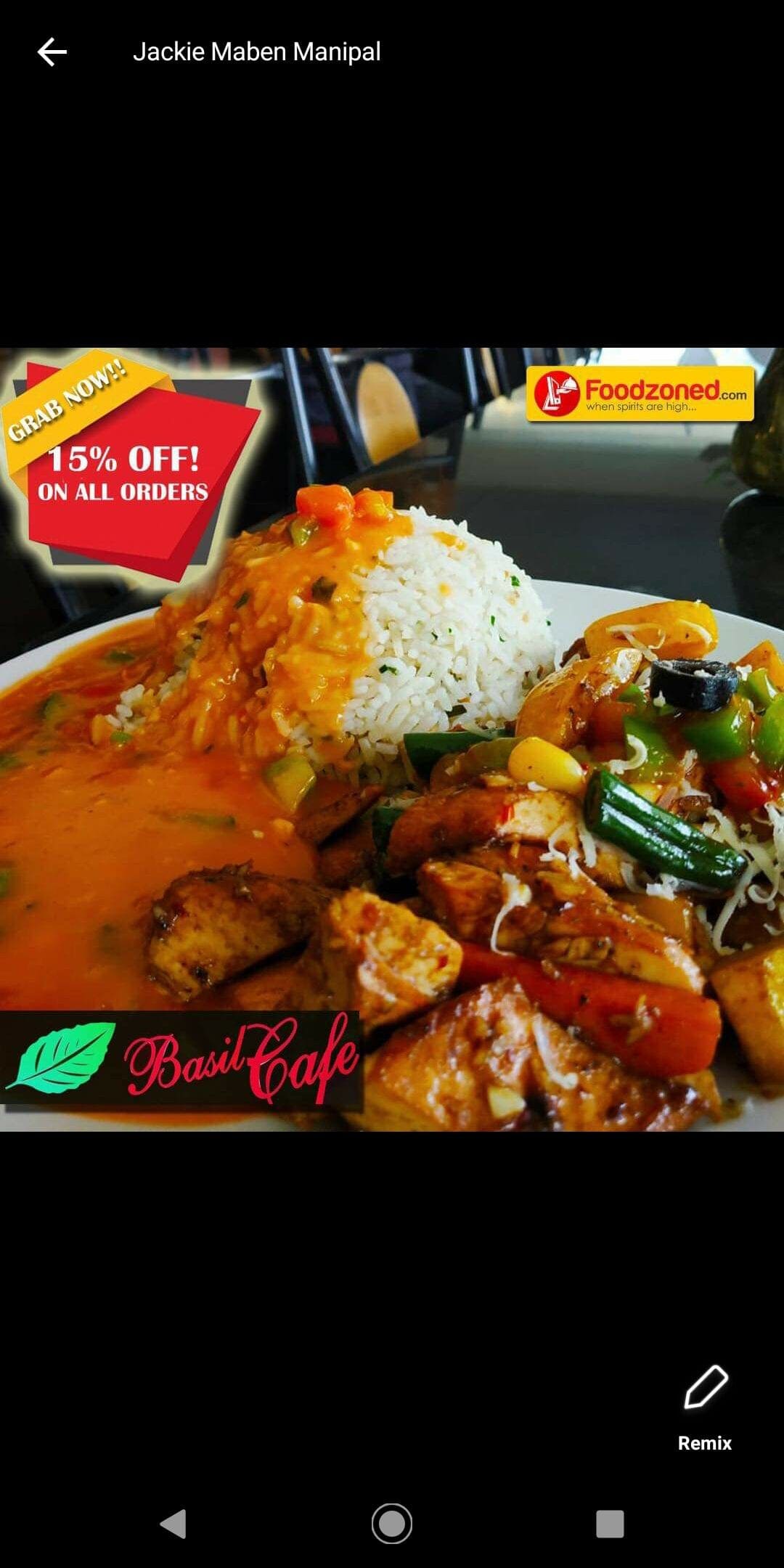 Basil Cafe brings it's December Offer ManipalBlog